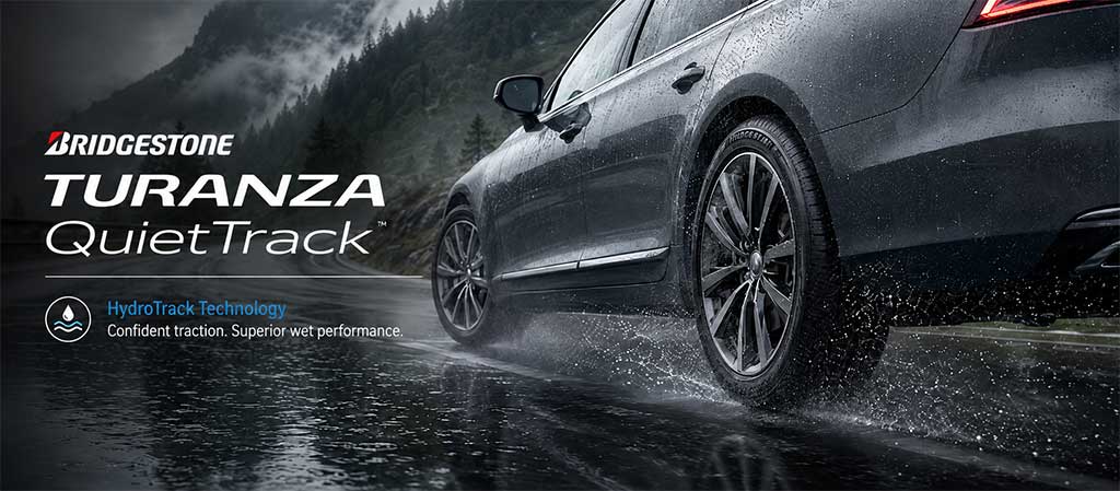 Bridgestone Turanza QuietTrack's HydroTrack technology